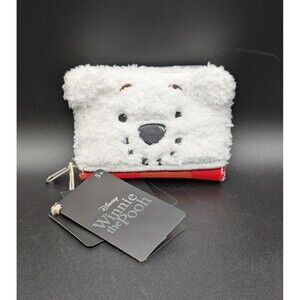 Loungefly Disney Winnie the Pooh Fuzzy Furry Snowman Zip Around Wallet New